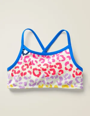 Patterned Bikini Top-Multi Leopard Spot