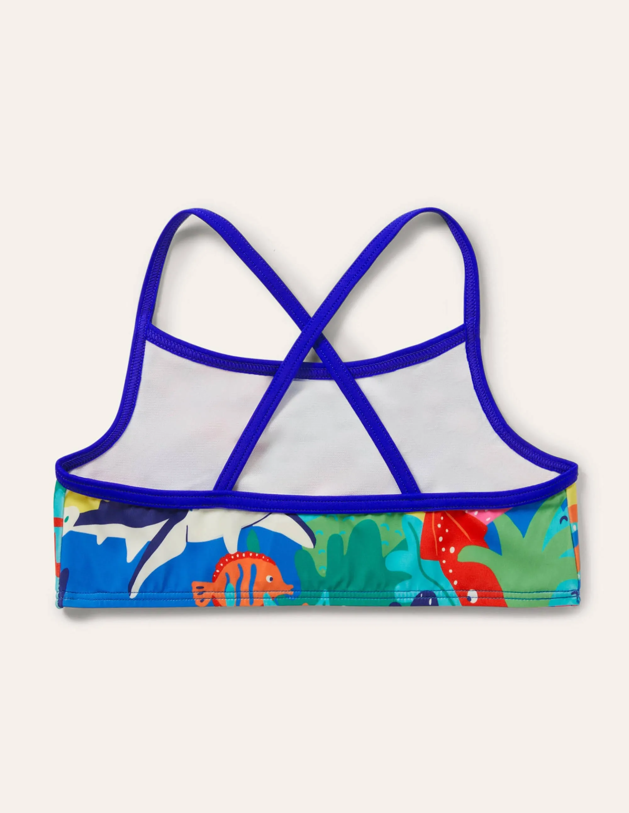 Patterned Bikini Top-Multi Rainbow Reef