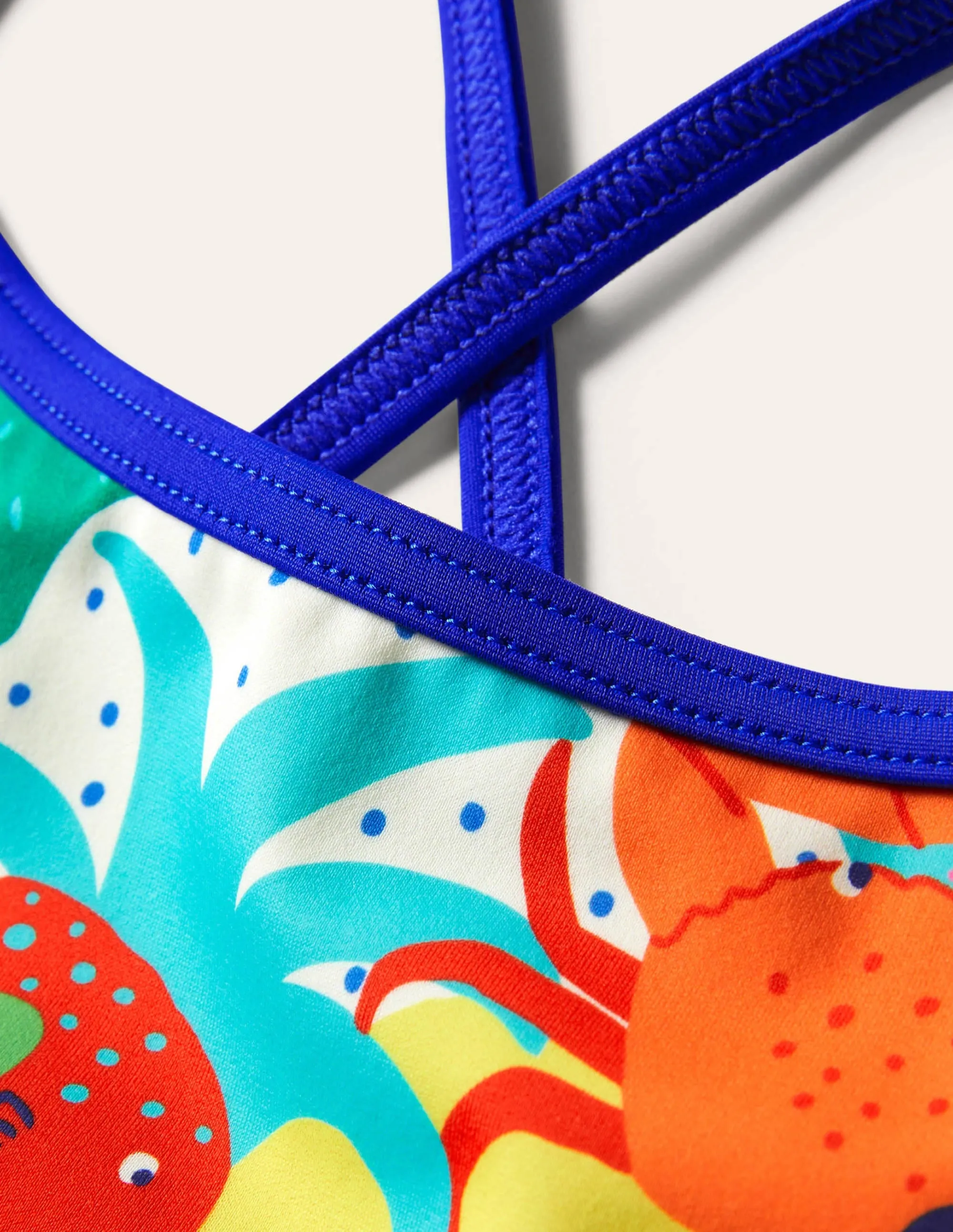 Patterned Bikini Top-Multi Rainbow Reef