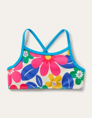 Patterned Bikini Top-Multi Surf Floral
