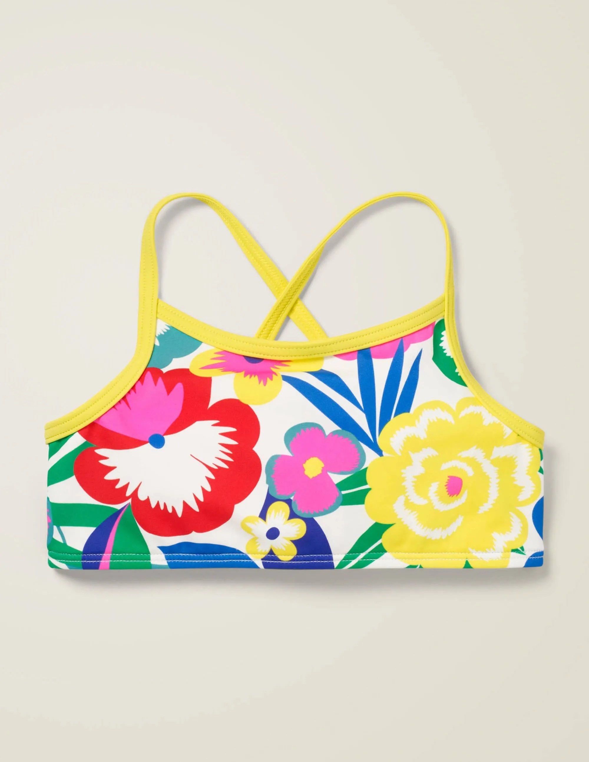 Patterned Bikini Top-Multi Tropical Bloom