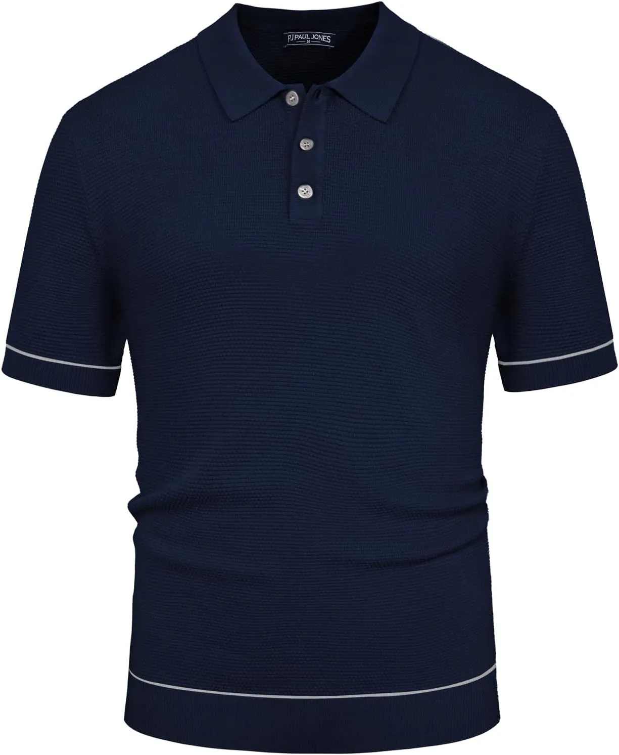 PJ PAUL JONES Mens Polo Shirts Short Sleeve Textured Knit Polo Shirts