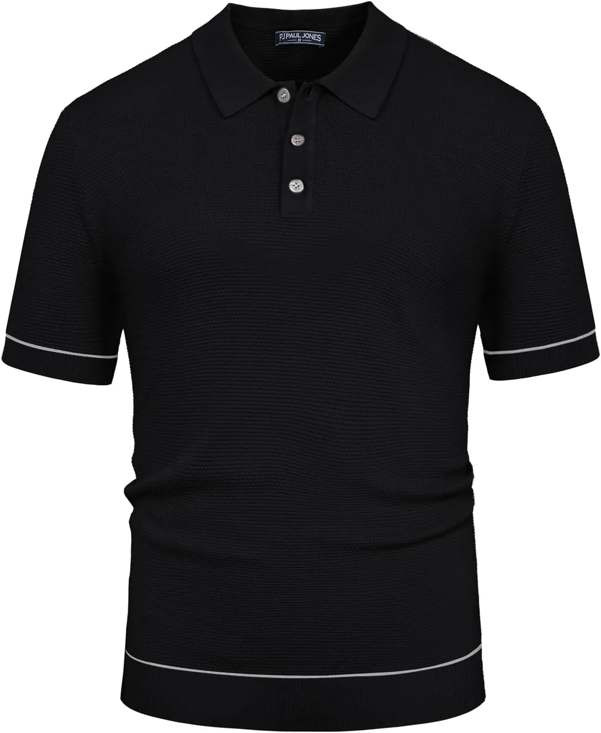 PJ PAUL JONES Mens Polo Shirts Short Sleeve Textured Knit Polo Shirts