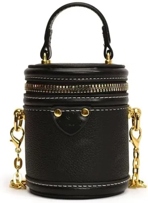 Portable Bucket Bag Female Summer New Chain One-shoulder Diagonal Bag Commuter(Black-1)