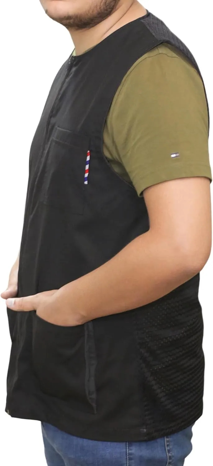 Professional Barber Jackets for Men Women Barber Smock Barber Shirt Hairdresser Smocks Hair Stylist Salon Smock Barber Vest