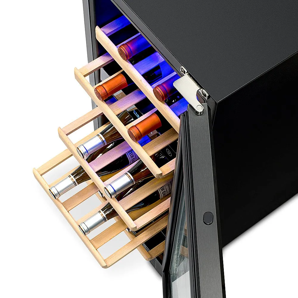 REFURB Newair Built-In Dual Zone Wine Cooler w/ Beech Wood Shelves, 29 Bottles