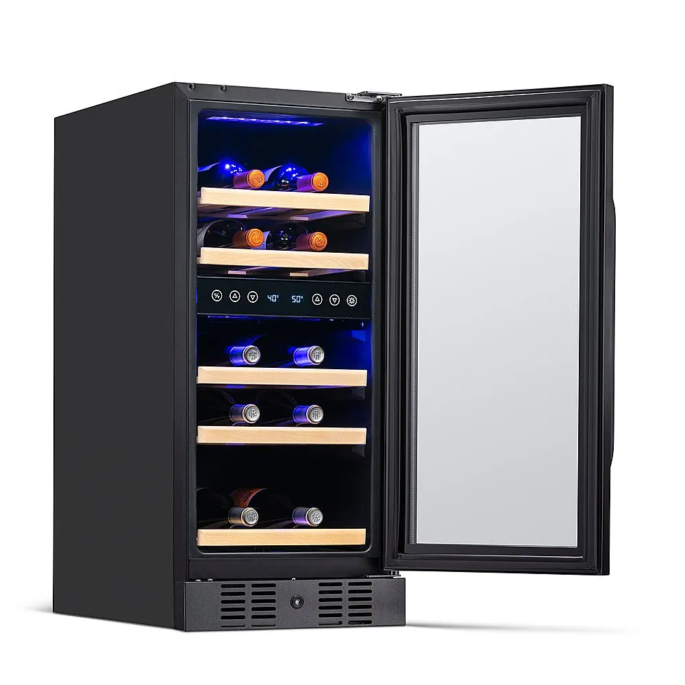 REFURB Newair Built-In Dual Zone Wine Cooler w/ Beech Wood Shelves, 29 Bottles