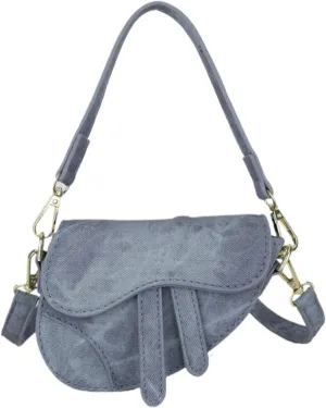 Shoulder Bag for Women Saddle Bag Denim Purse Crossbody Bag with Adjustable Strap