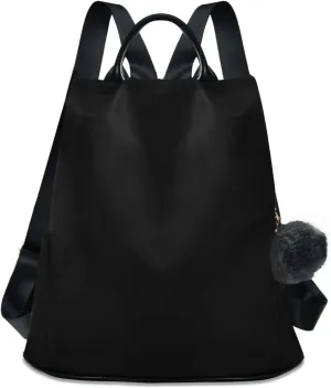 Sinestour Black Backpack Purse Anti-Theft Casual Travel Rucksack Fashion Lightweight Shoulder Bag for Ladies Bookbag Purses