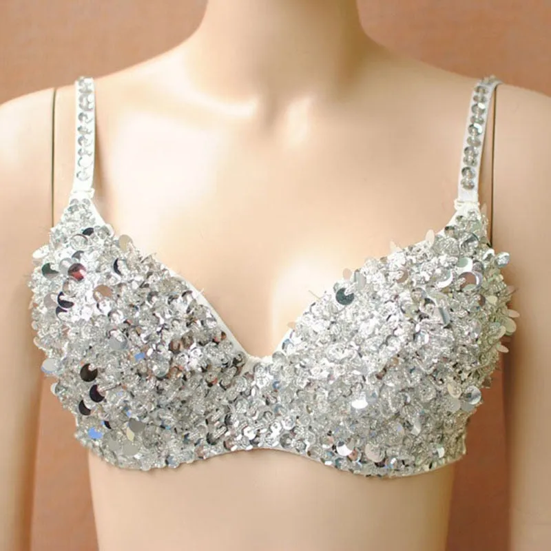 Sliver Shiny Sequined 2 Piece Set