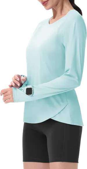 SPEXIAL Women's Sun Shirts UPF 50  UV Protection Long Sleeve SPF Hiking Running Tops Quick Dry Lightweight Outdoor