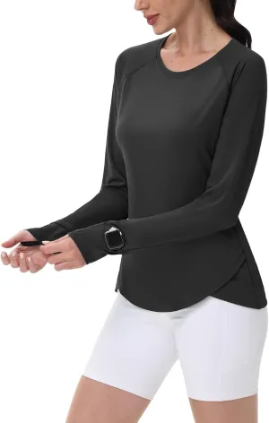SPEXIAL Women's Sun Shirts UPF 50  UV Protection Long Sleeve SPF Hiking Running Tops Quick Dry Lightweight Outdoor