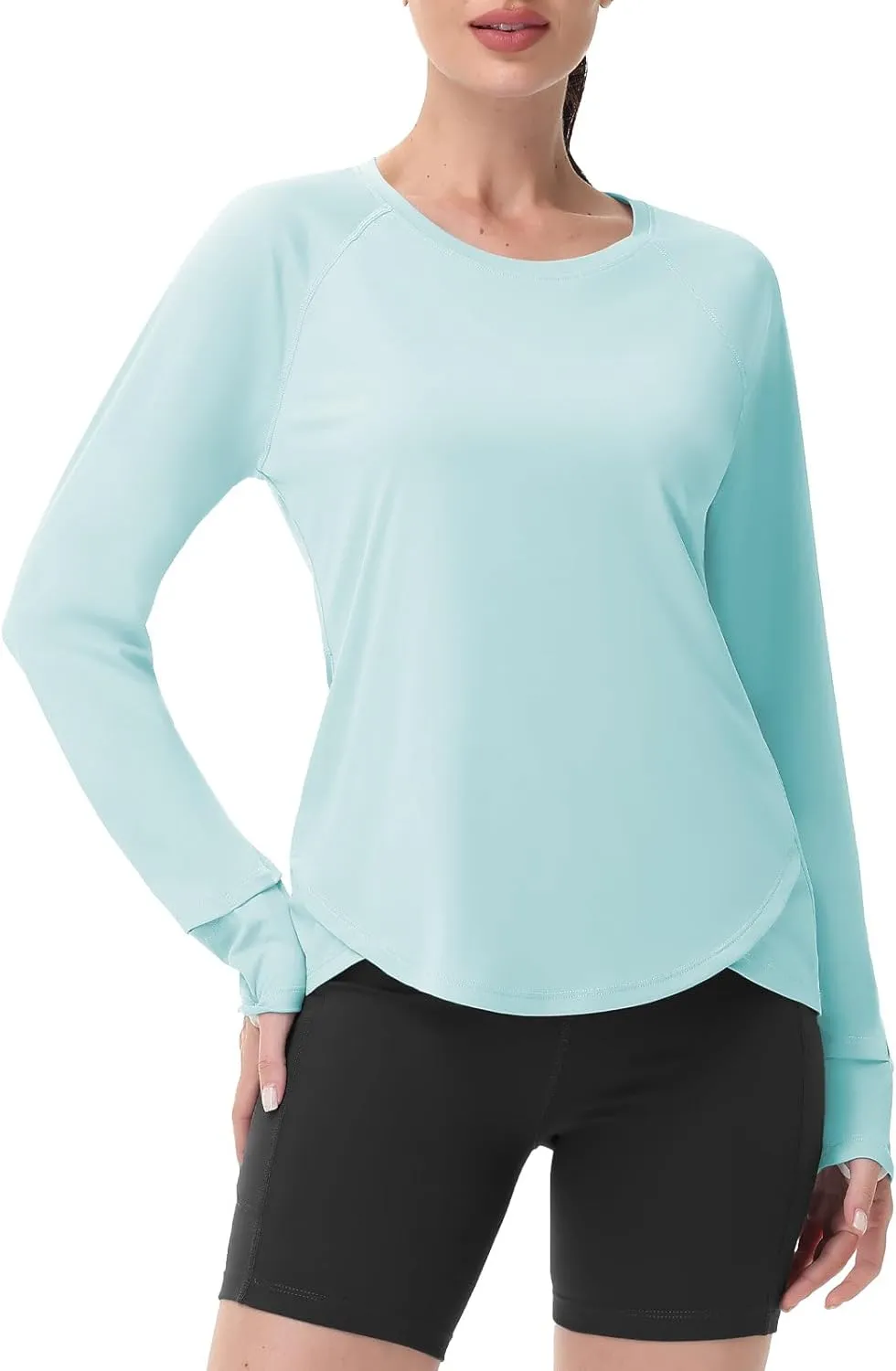 SPEXIAL Women's Sun Shirts UPF 50  UV Protection Long Sleeve SPF Hiking Running Tops Quick Dry Lightweight Outdoor