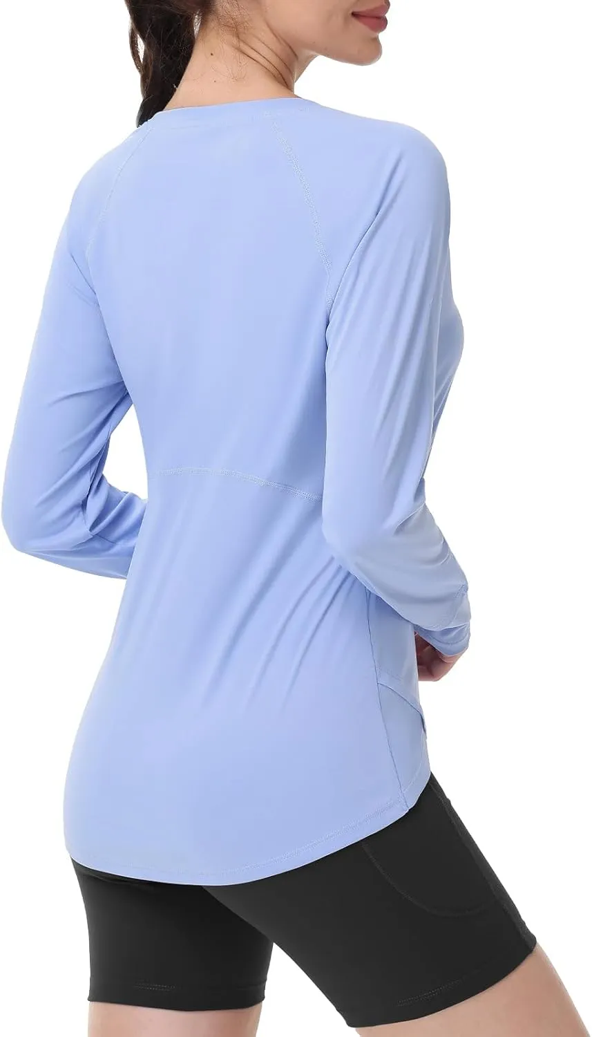 SPEXIAL Women's Sun Shirts UPF 50  UV Protection Long Sleeve SPF Hiking Running Tops Quick Dry Lightweight Outdoor