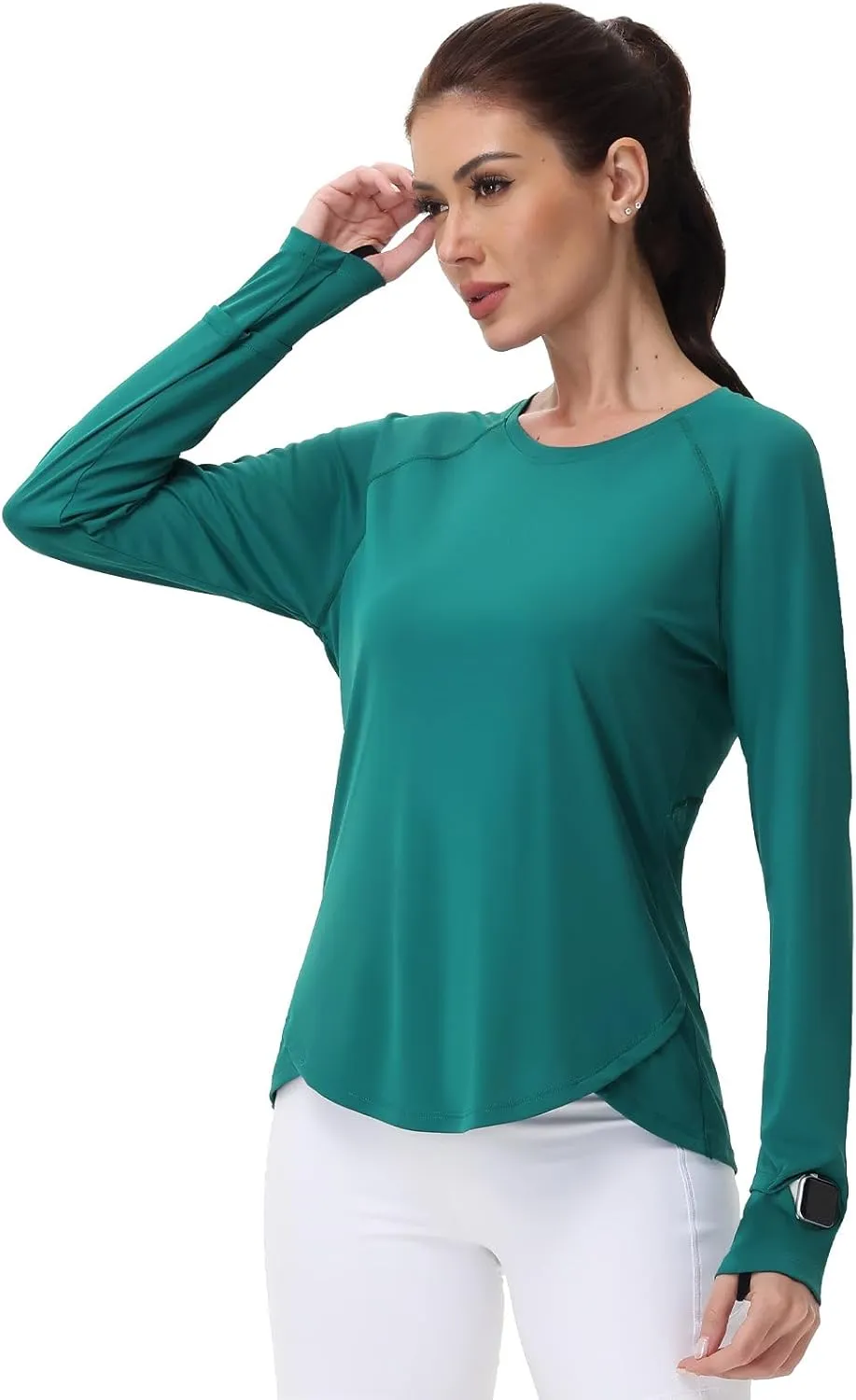 SPEXIAL Women's Sun Shirts UPF 50  UV Protection Long Sleeve SPF Hiking Running Tops Quick Dry Lightweight Outdoor