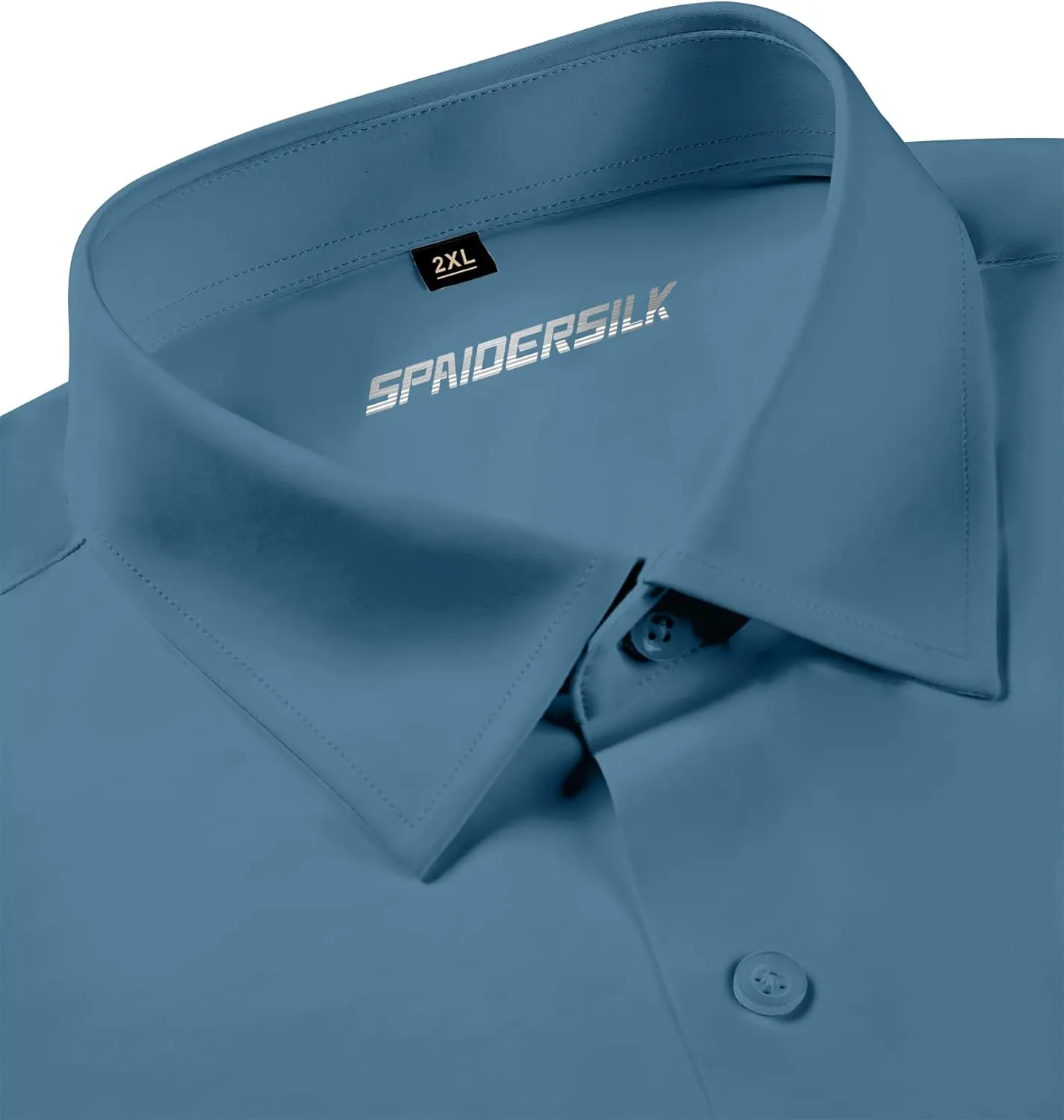 Stretch Dress Shirts for Men Short Sleeve Slim Fit Casual Button Down Shirts Muscle Fit Men's Dress Shirts