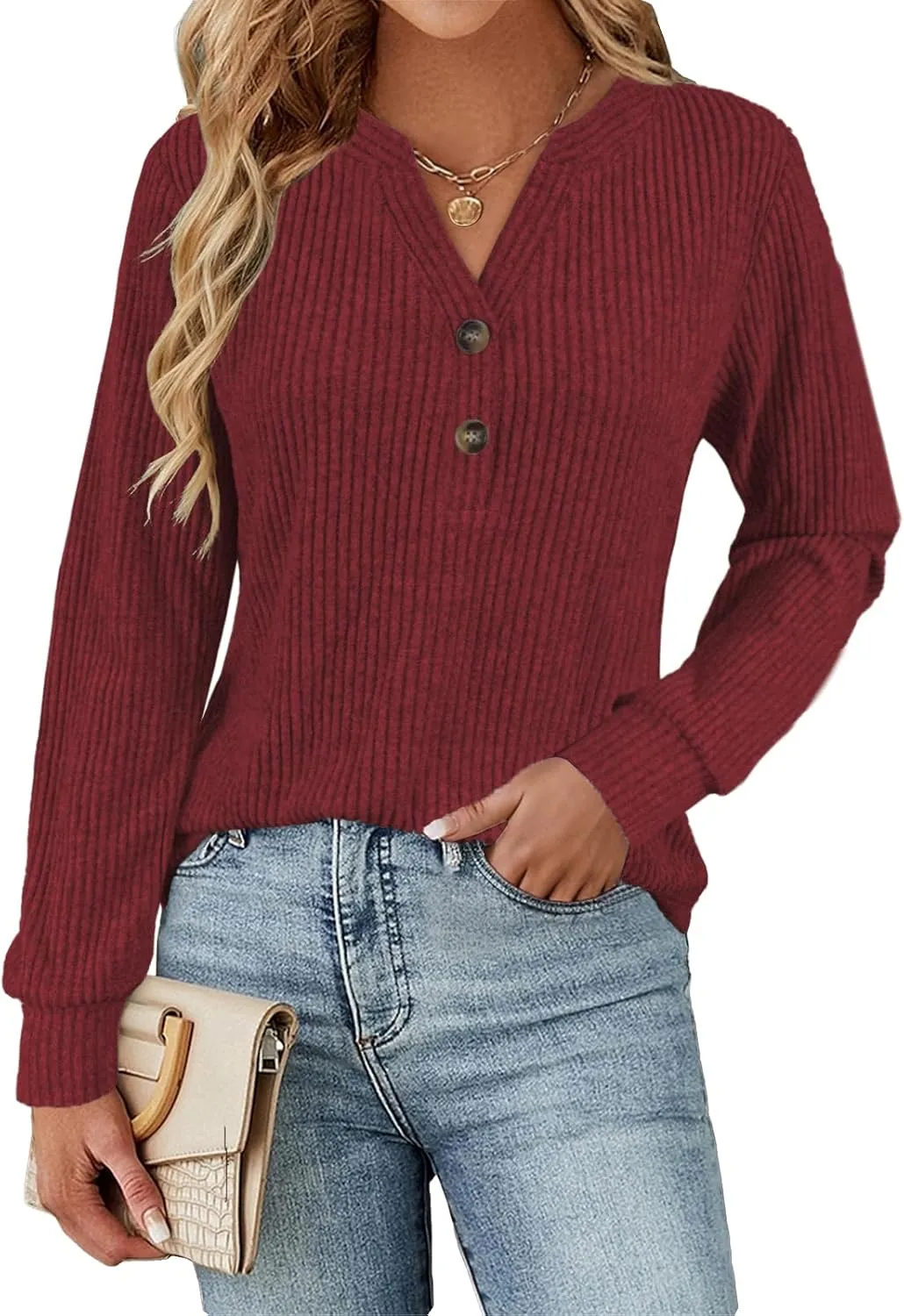 Sweaters for Women Fall Fashion Tops Long Sleeve Shirts Casual V Neck Sweatshirts Trendy Ladies Clothes S-XXL