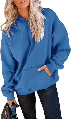 TICTICMIMI Women's Hoodies Sweatshirts Cute Long Sleeve Tops Loose Fleece Pullover Shirts with Pocket