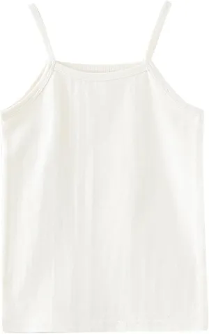 Toddler Girls Tank Tops Casual Solid Color Spaghetti Strap Sleeveless Camisoles Kids Summer Undershirt Vest Clothes