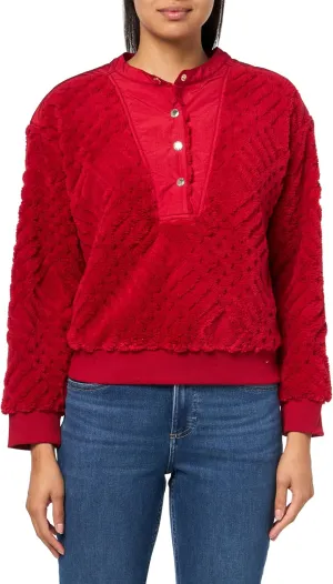 Tommy Hilfiger Women's 1/4 Zip Up Sherpa Jacket