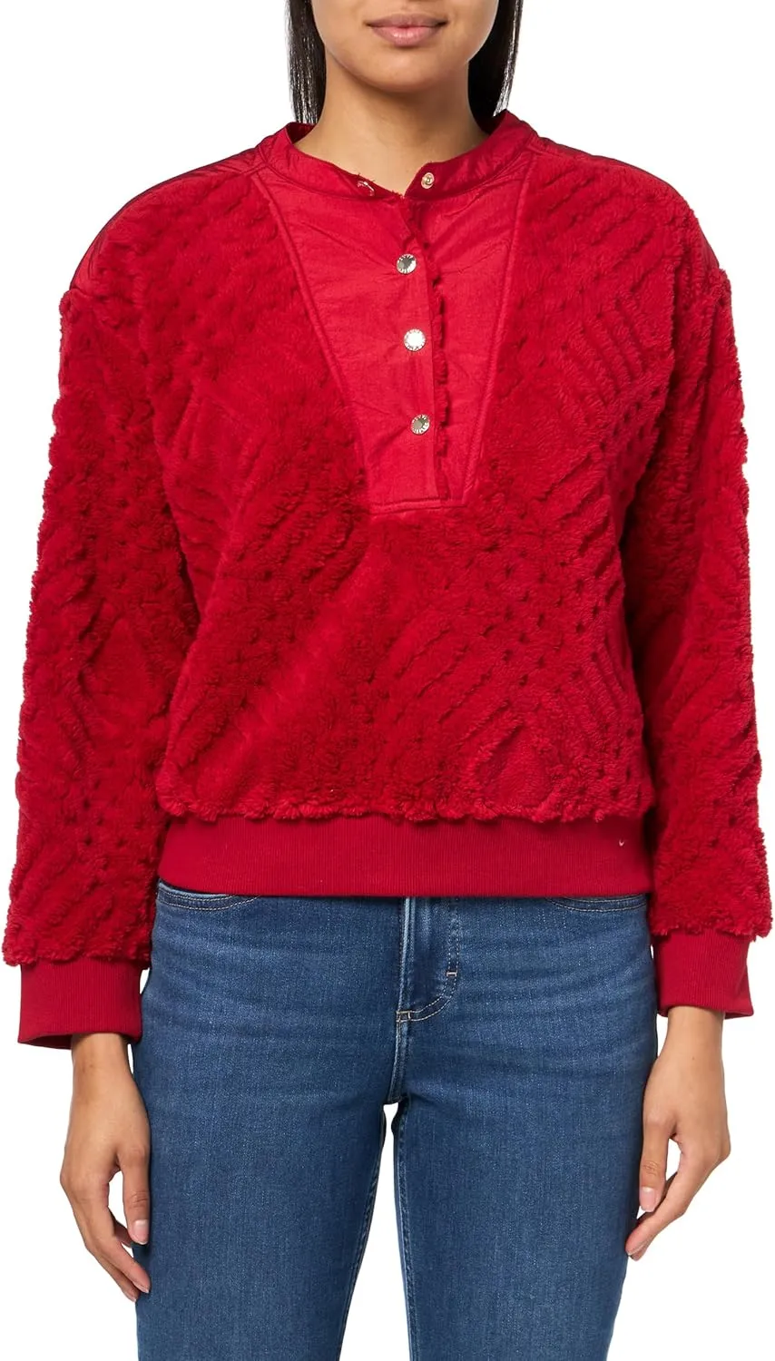Tommy Hilfiger Women's 1/4 Zip Up Sherpa Jacket