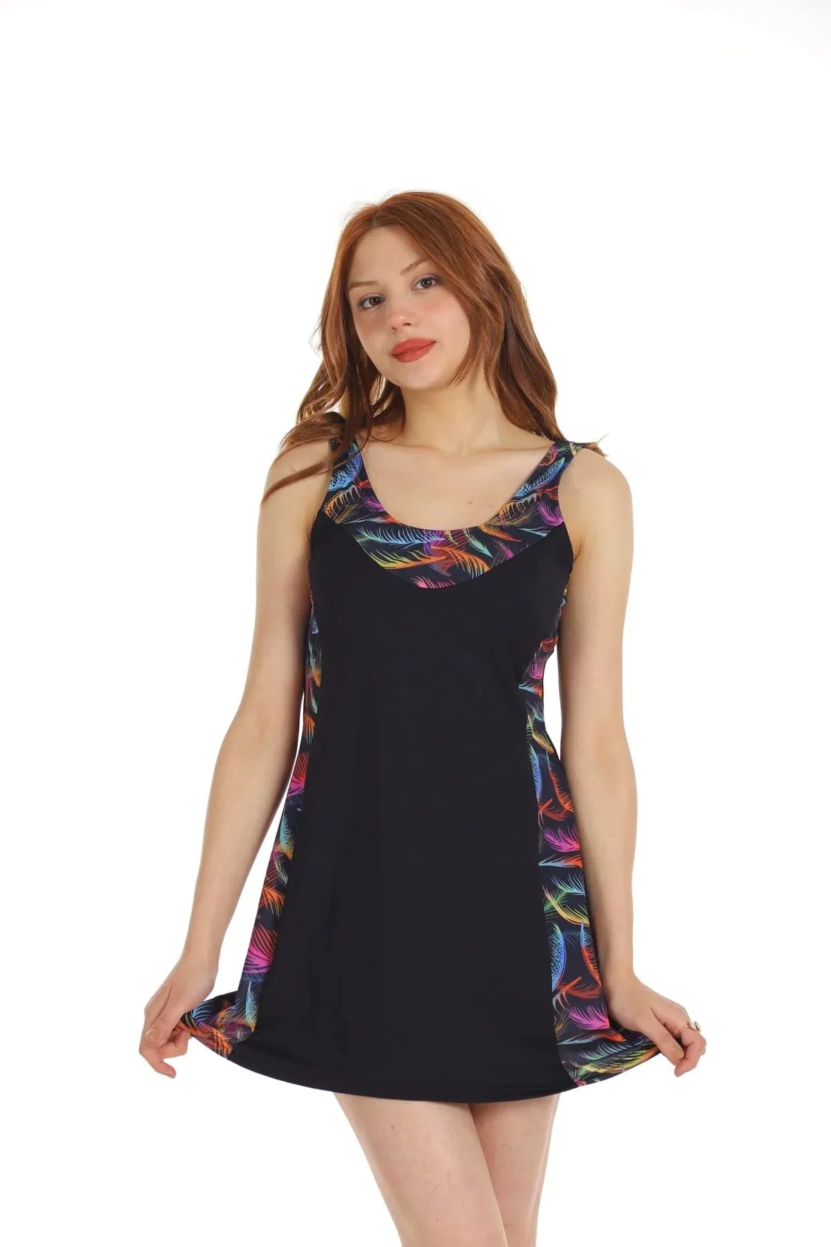 Vawensea Women's Plus Size Shorts Dress Swimsuits