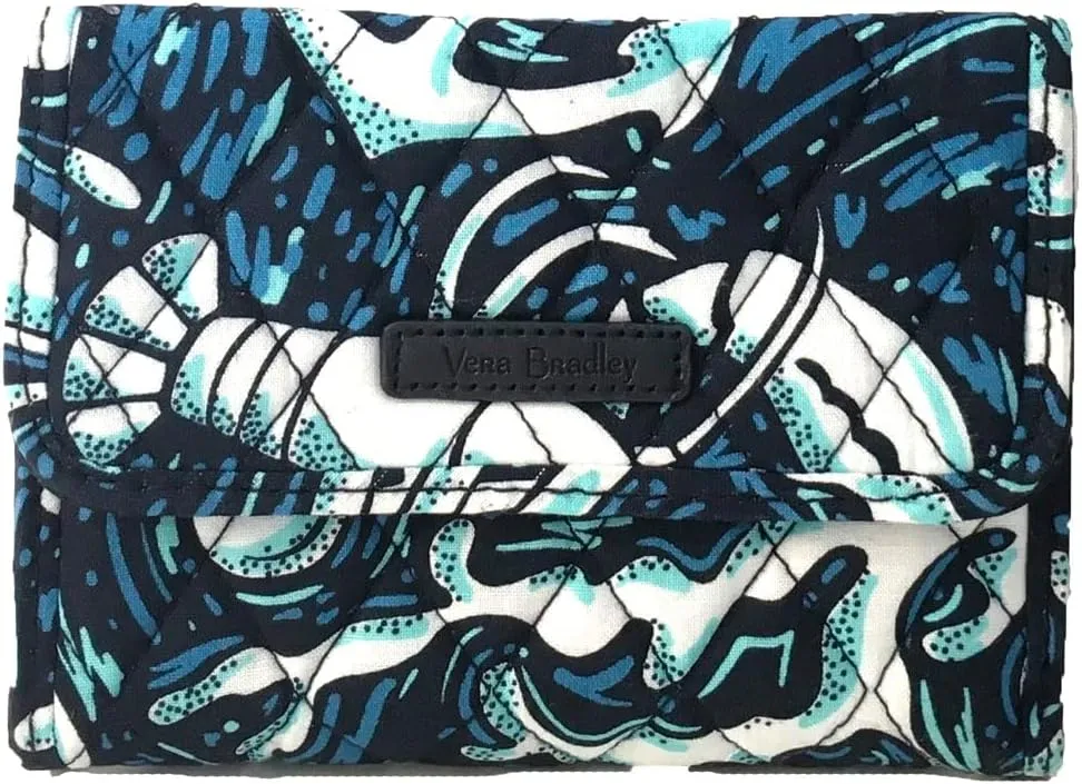 Vera Bradley Nautical Print RFID Euro Wallet, Shore Enough