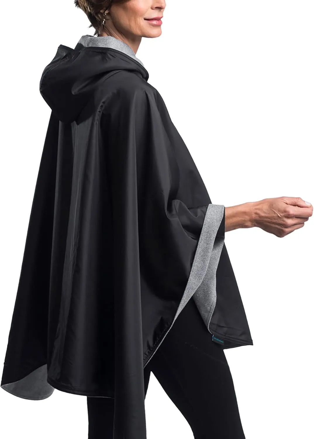 WarmCaper - Warm Rain Poncho for Women with Hood - Soft & Rainproof