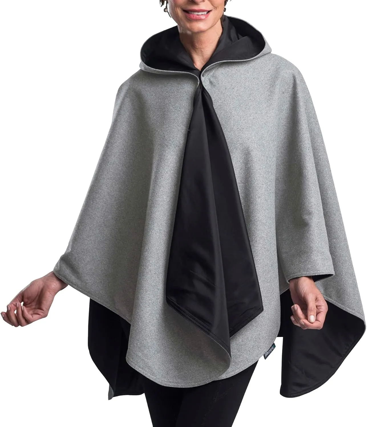 WarmCaper - Warm Rain Poncho for Women with Hood - Soft & Rainproof