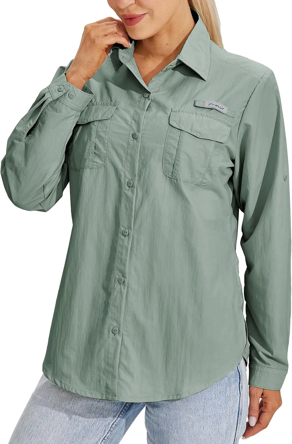 Willit Women's UPF 50  Sun Protection Shirts Long Sleeve Fishing Shirts SPF Quick Dry Hiking Outdoor Shirts