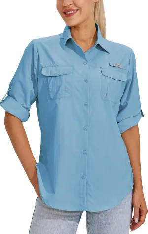 Willit Women's UPF 50  Sun Protection Shirts Long Sleeve Fishing Shirts SPF Quick Dry Hiking Outdoor Shirts