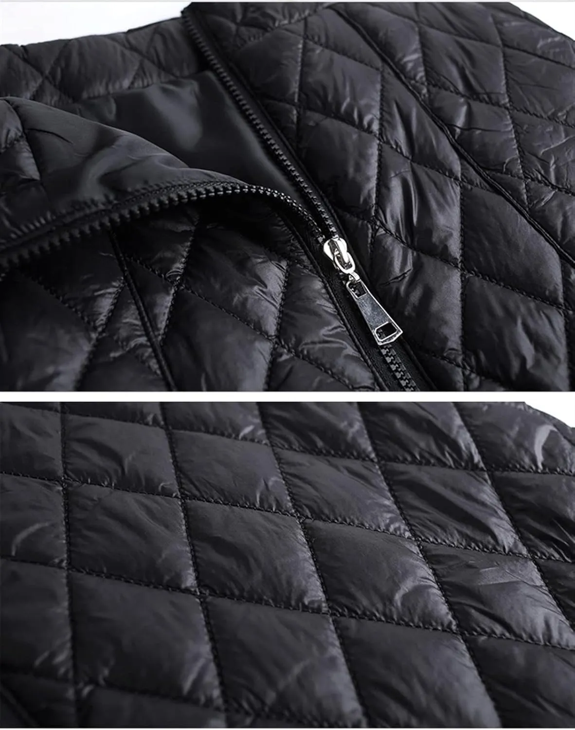 Women Lightweight Puffer Skirt Warm Quilted Skirt Zip Front High Waist Long Skirt