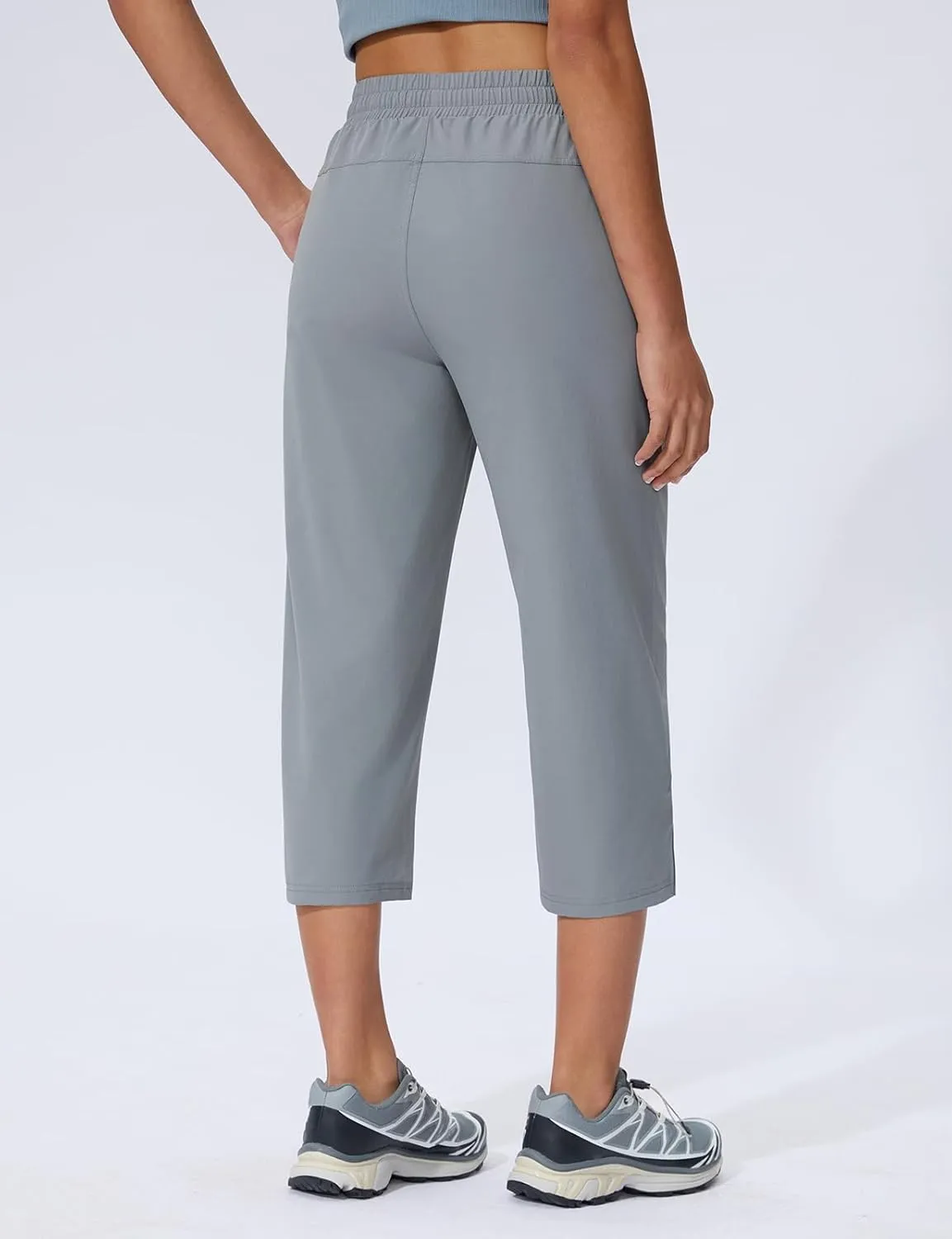 Women's Capri Pants Wide Leg Quick Dry Hiking Capris Water Resistant UPF50 Lightweight Loose Travel