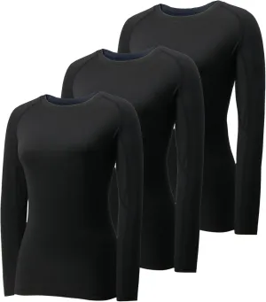 Womens Compression Shirts Long Sleeve Quick Dry Workout Running Yoga Shirts for Women Athletic Tops