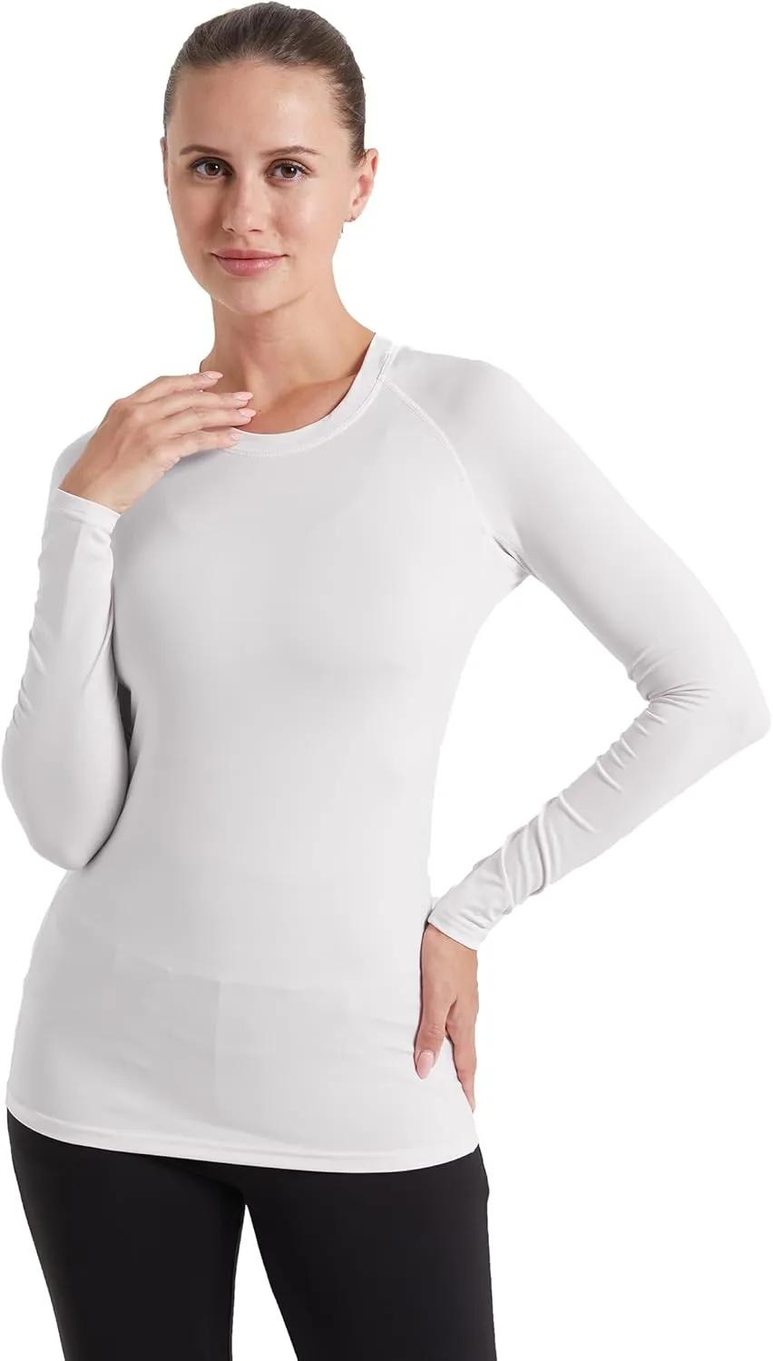 Womens Compression Shirts Long Sleeve Quick Dry Workout Running Yoga Shirts for Women Athletic Tops