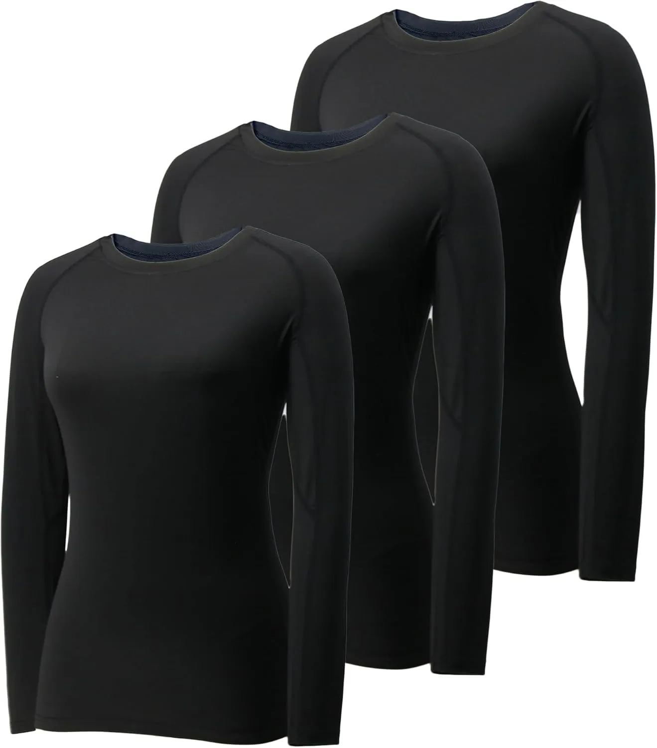 Womens Compression Shirts Long Sleeve Quick Dry Workout Running Yoga Shirts for Women Athletic Tops