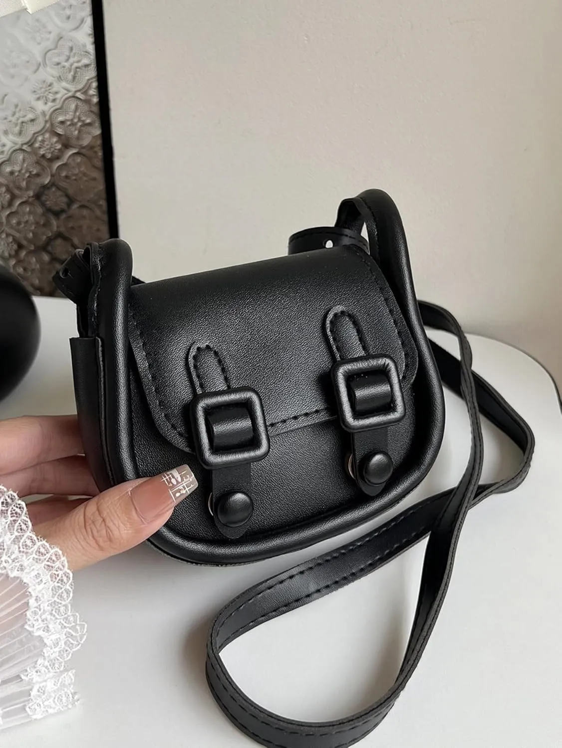 Women's Mini Cute Clutch Purses Saddle Crossbody Bag Small Shoulder Handbags Underarm Purse