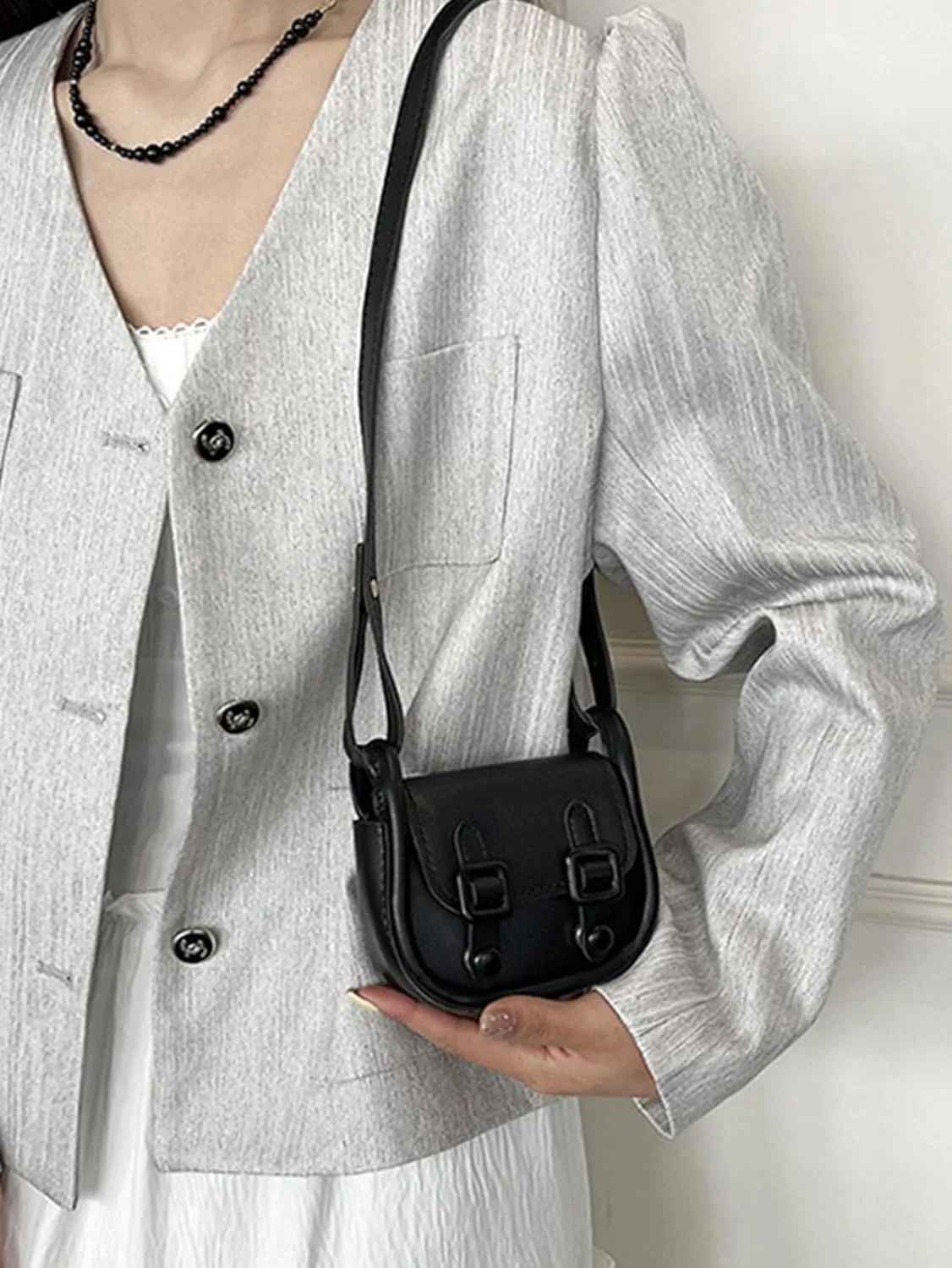 Women's Mini Cute Clutch Purses Saddle Crossbody Bag Small Shoulder Handbags Underarm Purse
