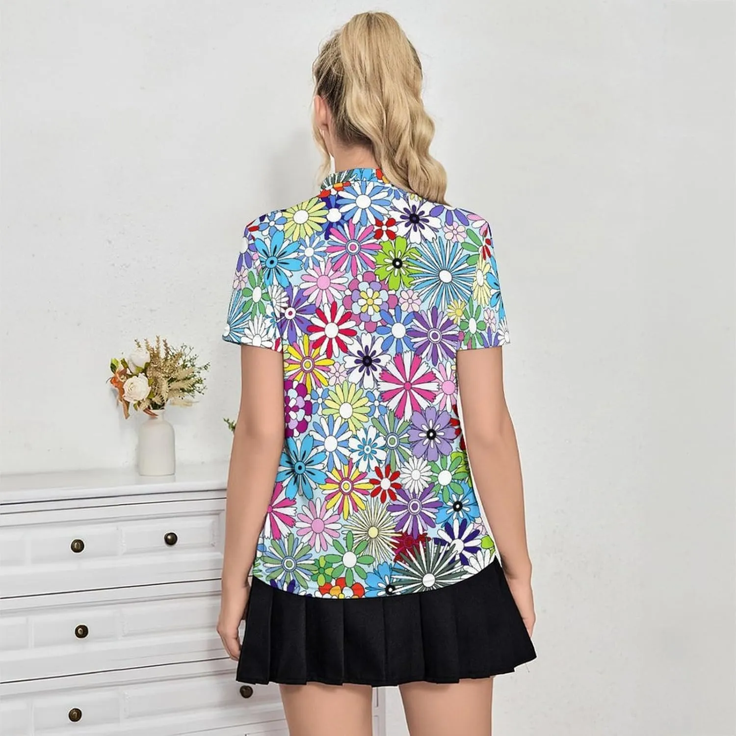 Women's Polo Shirt Quick Dry Golf Short Sleeve Shirts Moisture Wicking Polo Shirts Sports Tennis Shirt