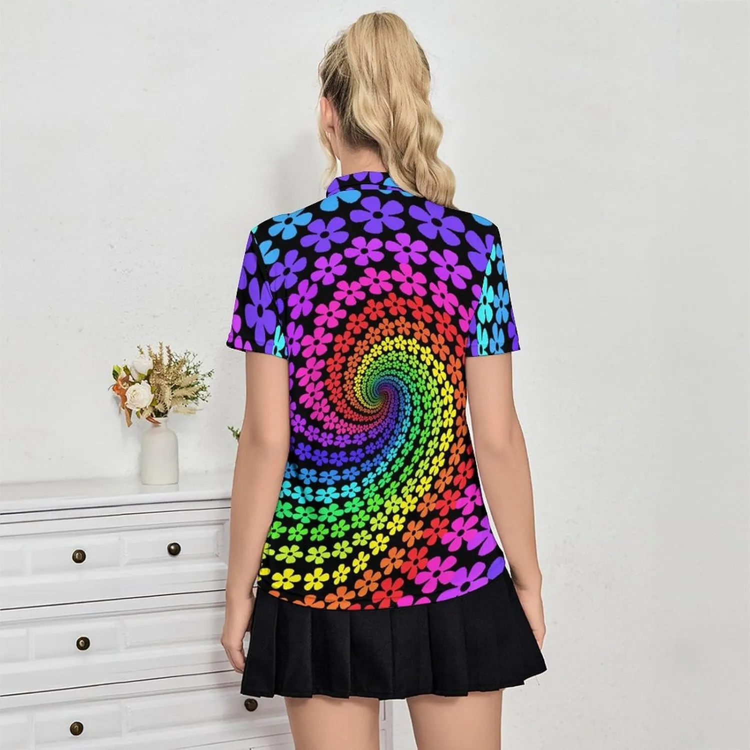 Women's Polo Shirt Quick Dry Golf Short Sleeve Shirts Moisture Wicking Polo Shirts Sports Tennis Shirt