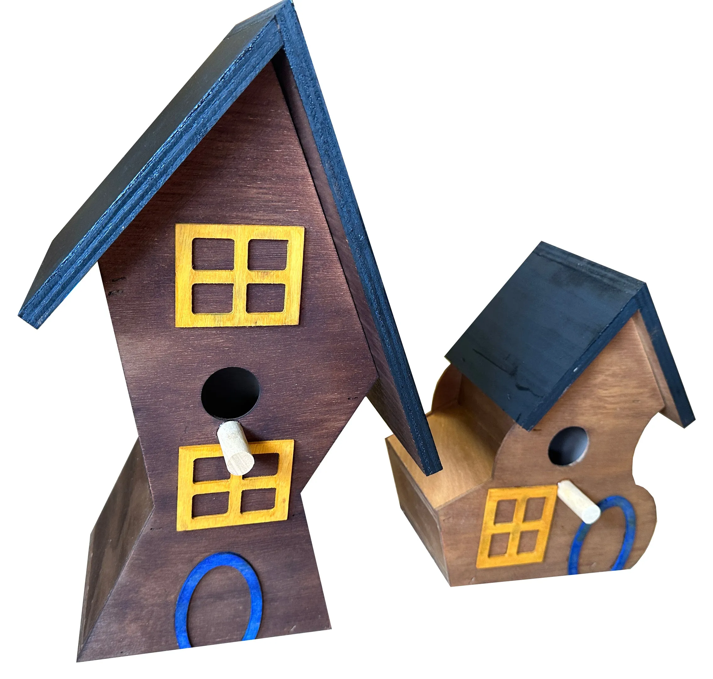 Wooden bird box a great bird nesting box a garden bird box or bird house