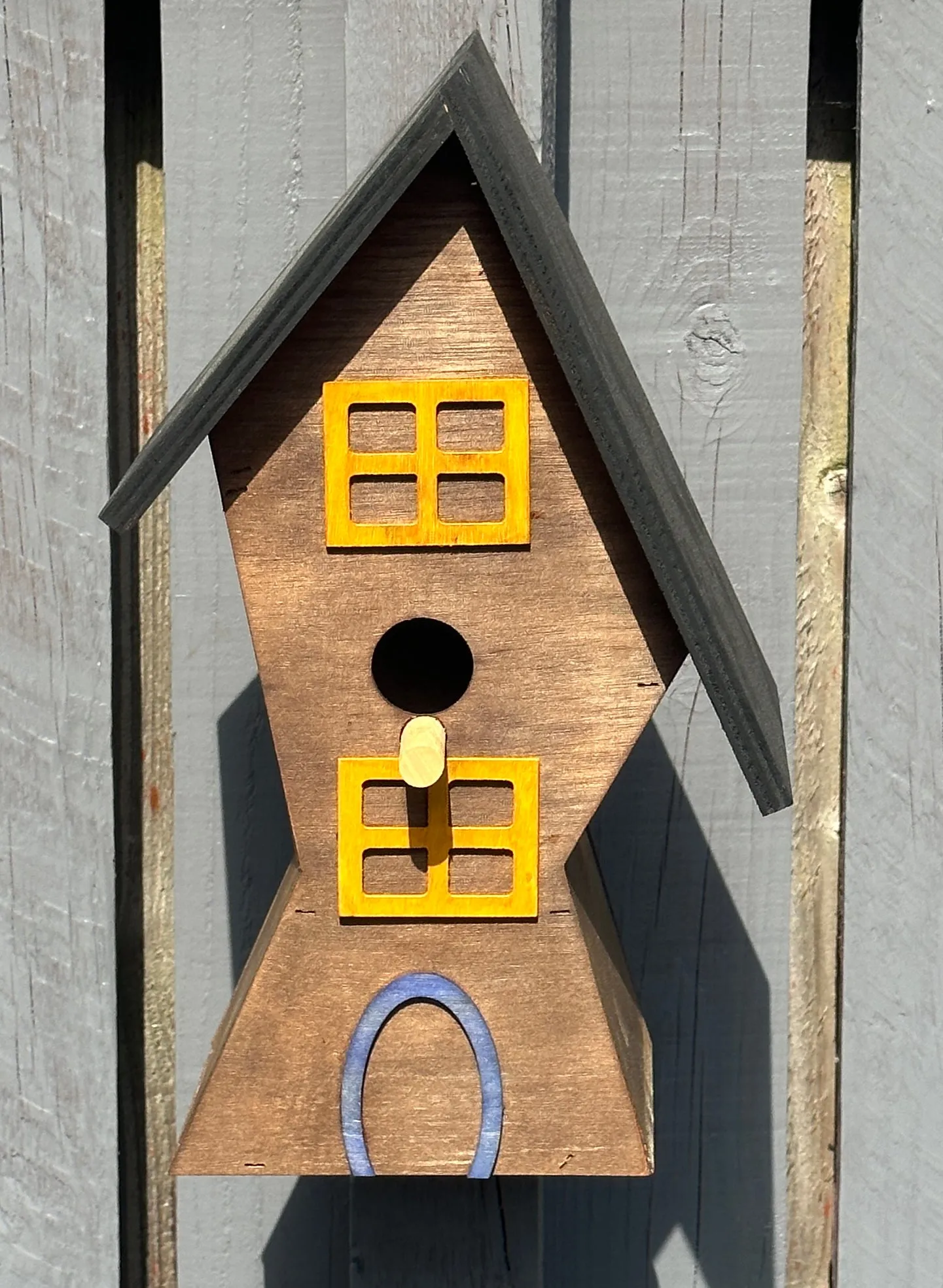 Wooden bird box a great bird nesting box a garden bird box or bird house