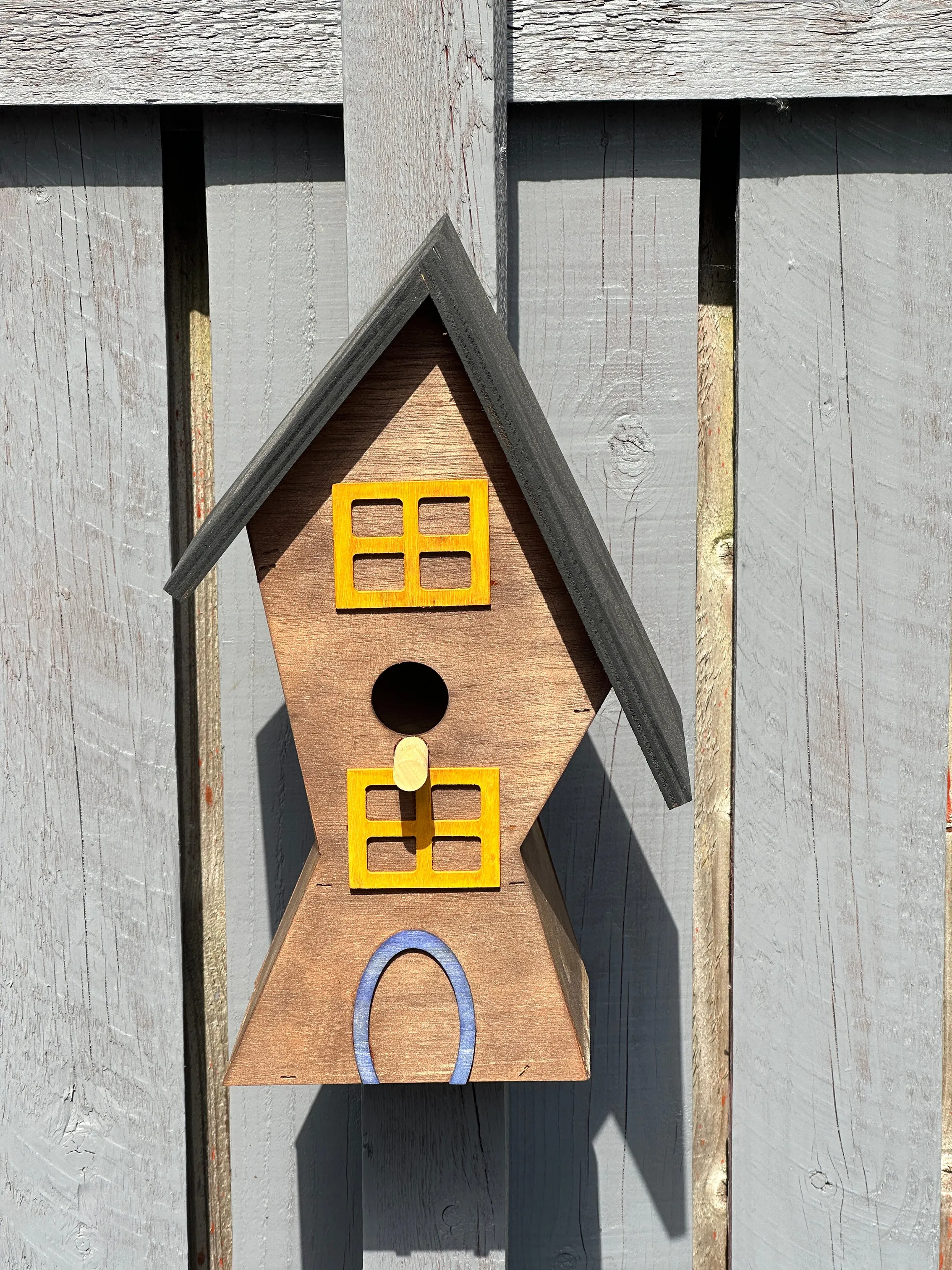 Wooden bird box a great bird nesting box a garden bird box or bird house